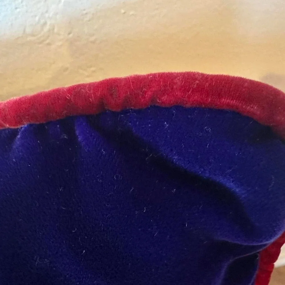 Vintage Embroidered floral purple velvet pillow